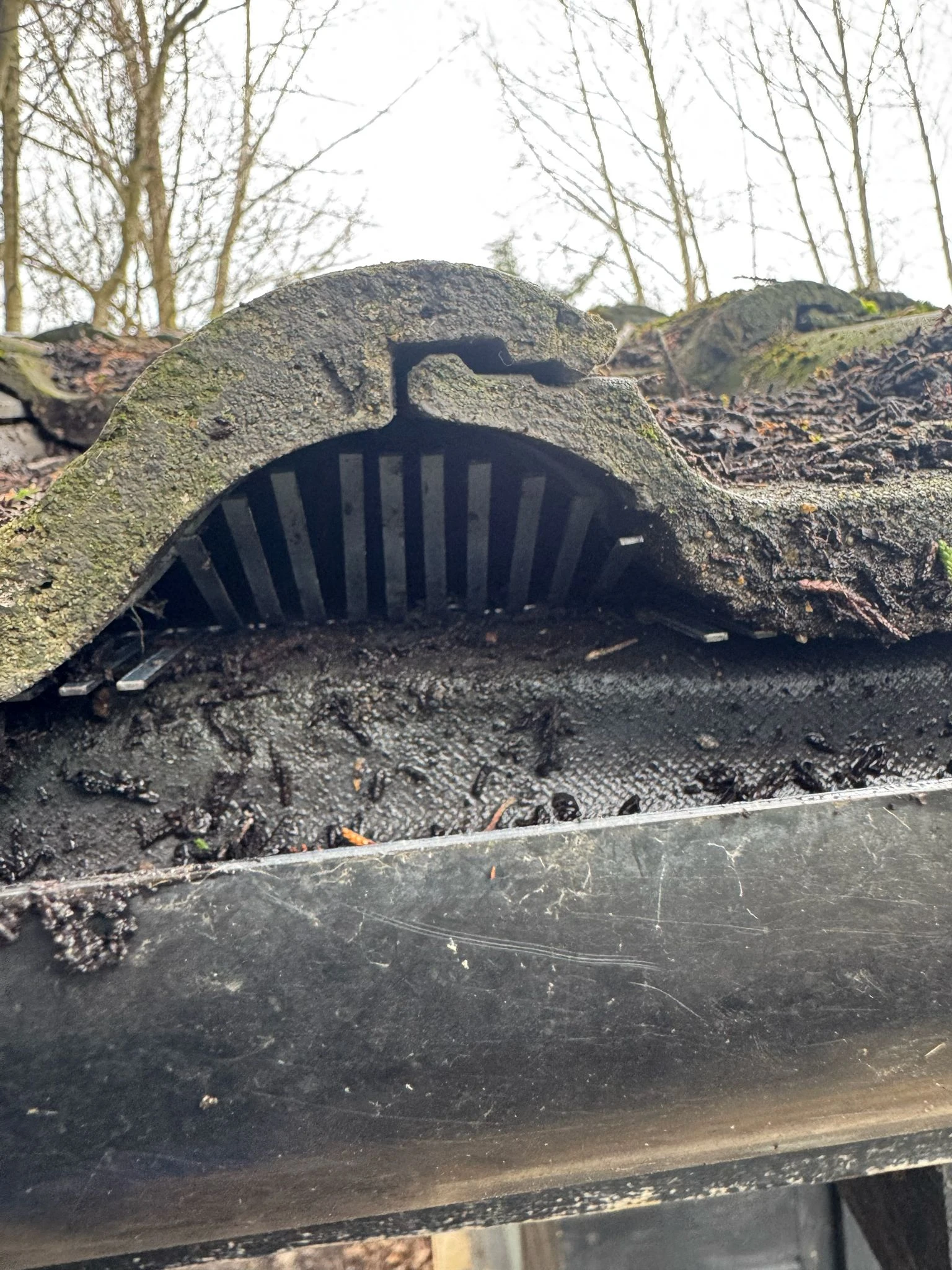 Bird proofing comb installed under roof tiles to stop birds accessing the roof space